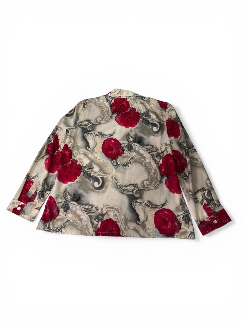 Additions by Chico Red Floral Print Button-Up Blouse - Women (2) Large - Picture 3 of 7